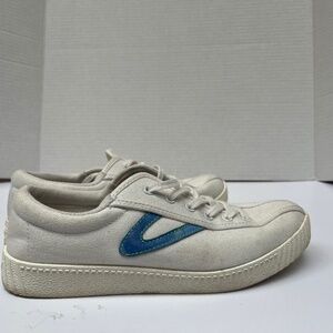 Rare TRETORN Vintage 90s Women's Canvas White / Multicolour Nylite Runners, 7.5